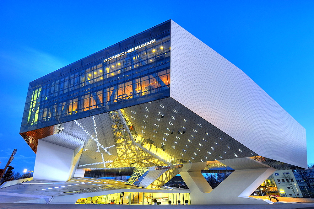 New Porsche museum in Zuffenhausen, Stuttgart, Baden-Wuerttemberg, Germany, Europe