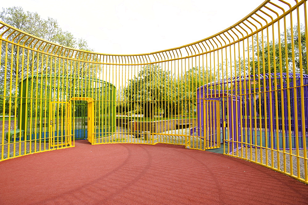 Playground for ball games, Nuremberg, Franconia, Bavaria, Germany