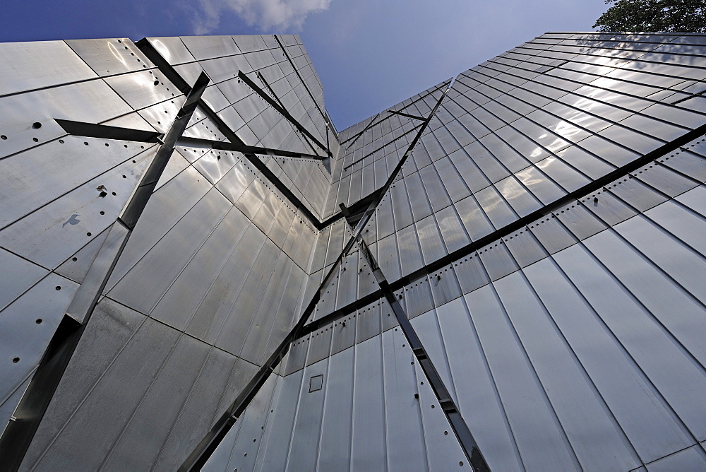 Jewish Museum, new building by Daniel Libeskind, detailed view of the facade, Berlin, Germany, Europe