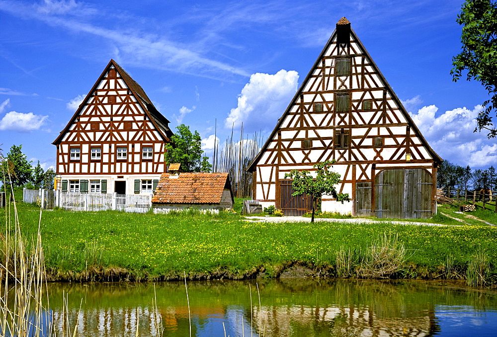 Fraenkisches Freilandmuseum outdoor museum Bad Windsheim, old Franconian farm, Middle Franconia, Bavaria, Germany, Europe