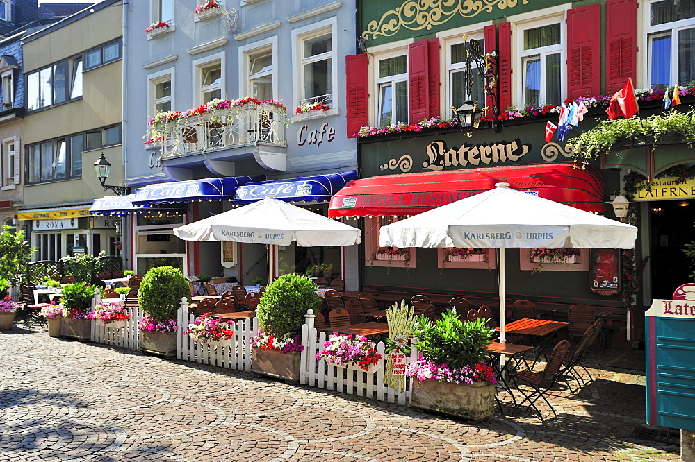 Hotel and restaurant Laterne, pedestrian zone, Baden-Baden, Black Forest, Baden-Wuerttemberg, Germany, Europe