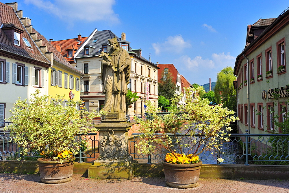 Historic centre, Rathausbruecke town hall bridge, Ettlingen, Black Forest, Baden-Wuerttemberg, Germany, Europe