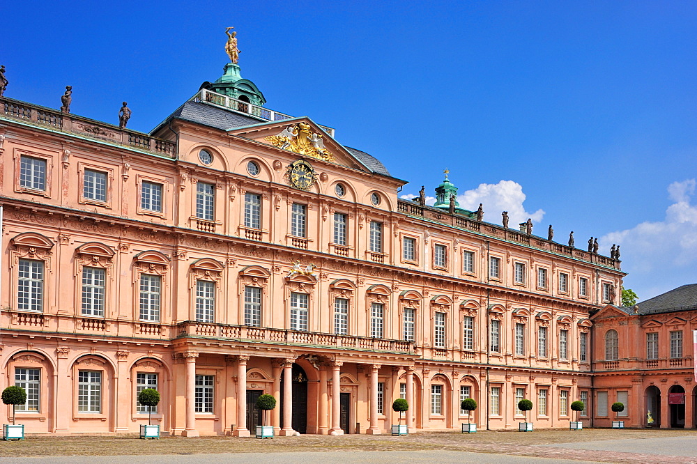 Schloss Rastatt castle seen from the courtyard, Rastatt, Black Forest, Baden-Wuerttemberg, Germany, Europe