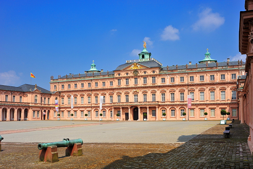 Schloss Rastatt castle seen from the courtyard, Rastatt, Black Forest, Baden-Wuerttemberg, Germany, Europe