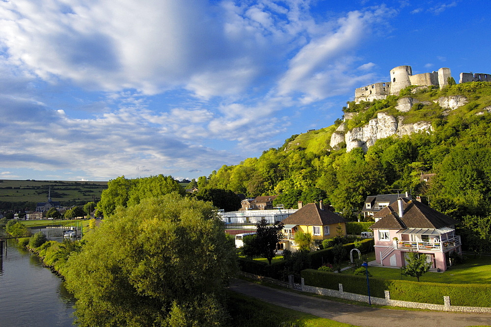 Galliard Castle, Chateau-Gaillard, Les Andelys, Seine valley, Normandy, France, Europe