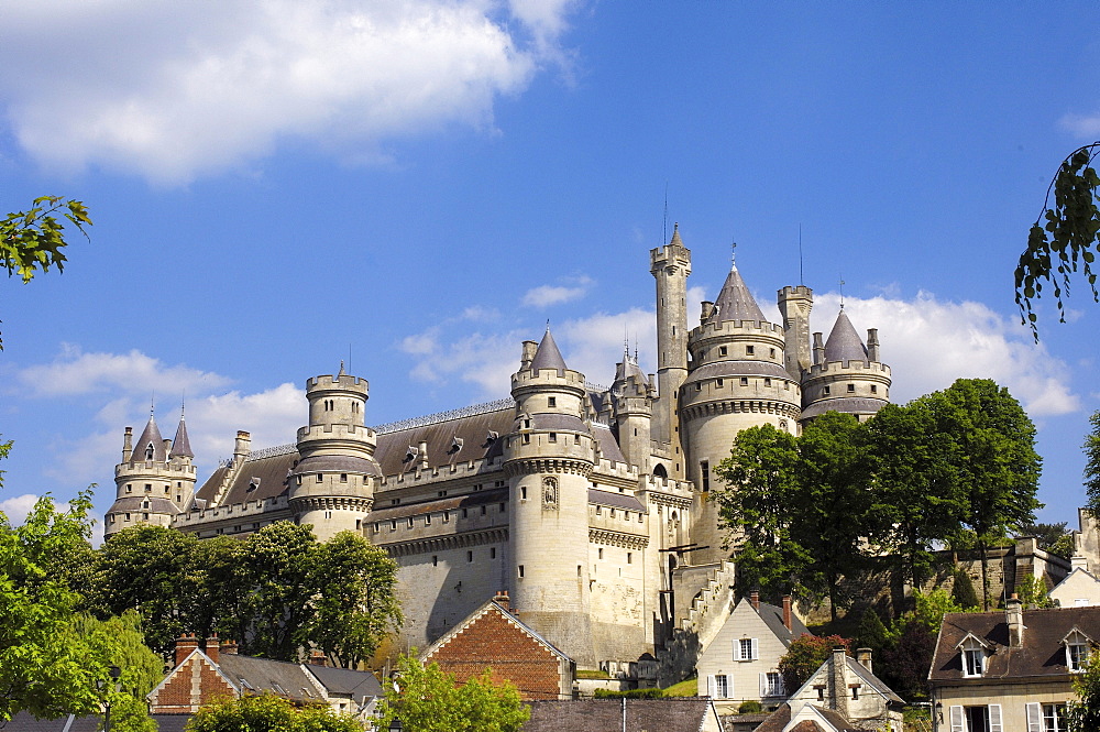 Pierrefonds Castle, Chateau de Pierrefonds, Picardy region, France, Europe