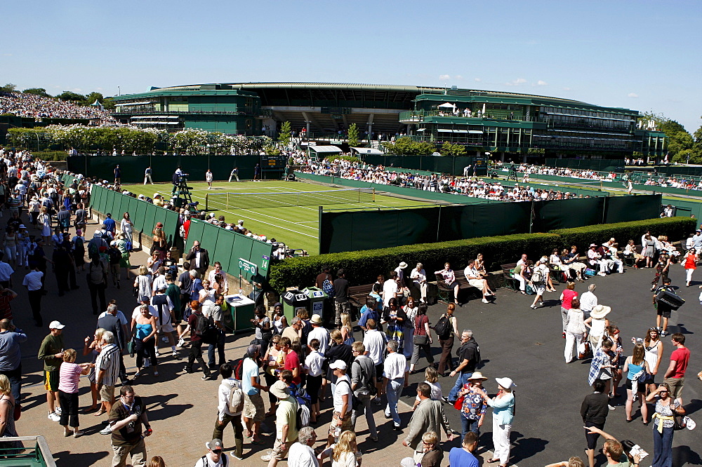 Venue from above, tennis, the ITF Grand Slam tournament, Wimbledon 2009, Britain, Europe