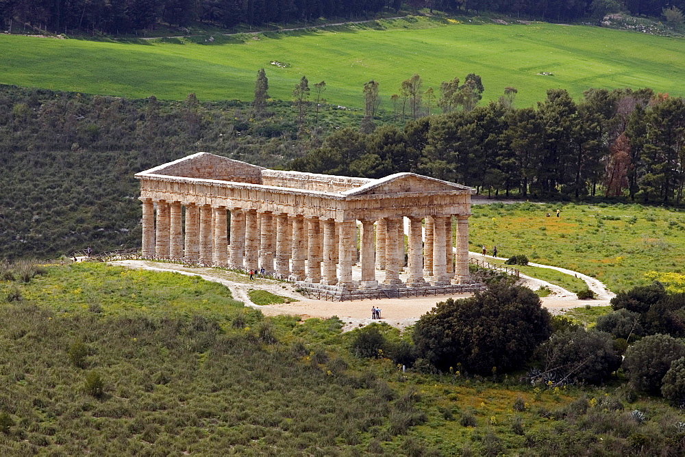 Ancient Greek Doric temple, Segesta, archaeological site, Sicily, Italy