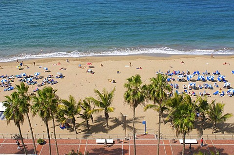 La Canteras beach in Las Palmas, Grand Canary, Canary Islands, Spain