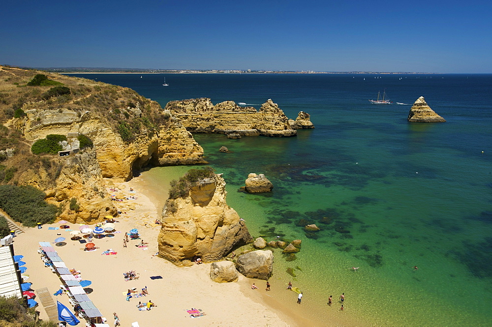 Praia Dona Ana near Lagos, Algarve, Portugal, Europe