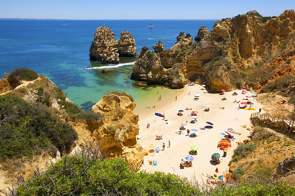 Praia do Camilo near Lagos, Algarve, Portugal, Europe