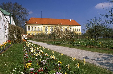 Hofgarten park and Dachau castle, Upper Bavaria, Germany