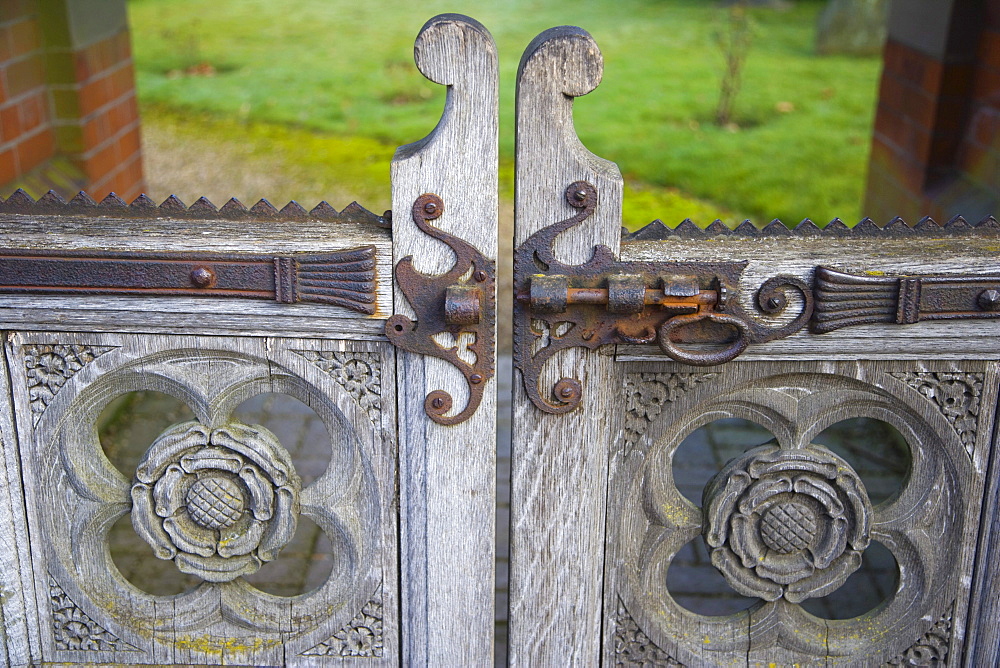 Gates of Remenham St Nicholas Church, Remenham, Oxfordshire, England, United Kingdom, Europe