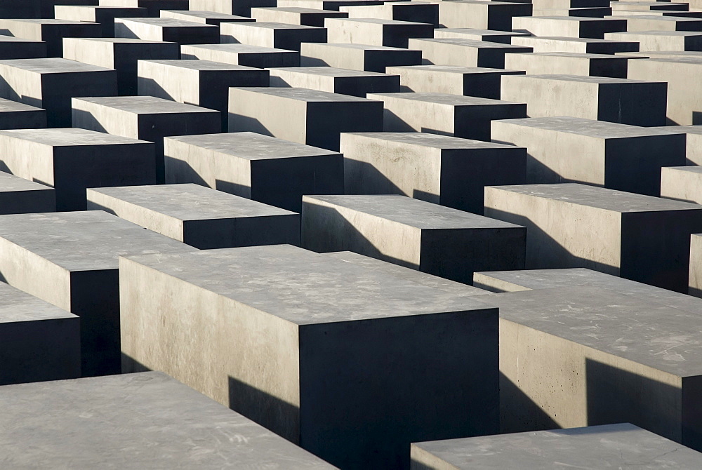 Cement squares, steles of the Holocaust Memorial, Mitte district, Berlin, Germany, Europe