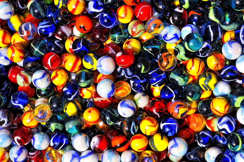 Colorful glass beads, filling the picture