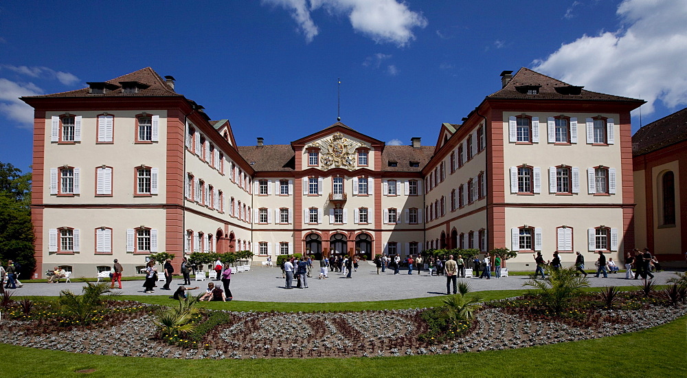 The historic baroque palace, Deutschordensschloss castle of the Teutonic Knights, Mainau, Mainau Island, Lake Constance, County Konstanz, Baden-Wuerttemberg, Germany, Europe