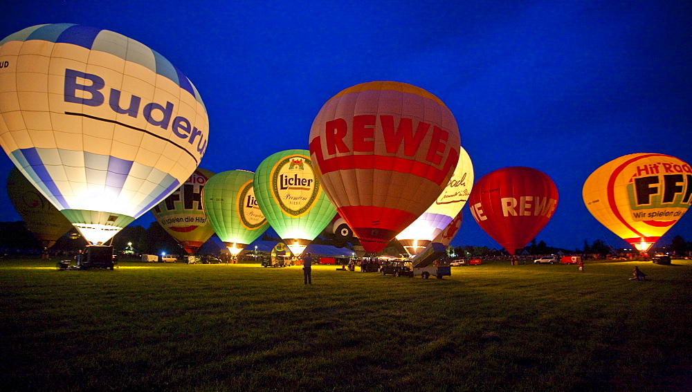 Hot-air balloons, Hesse, Germany, Europe