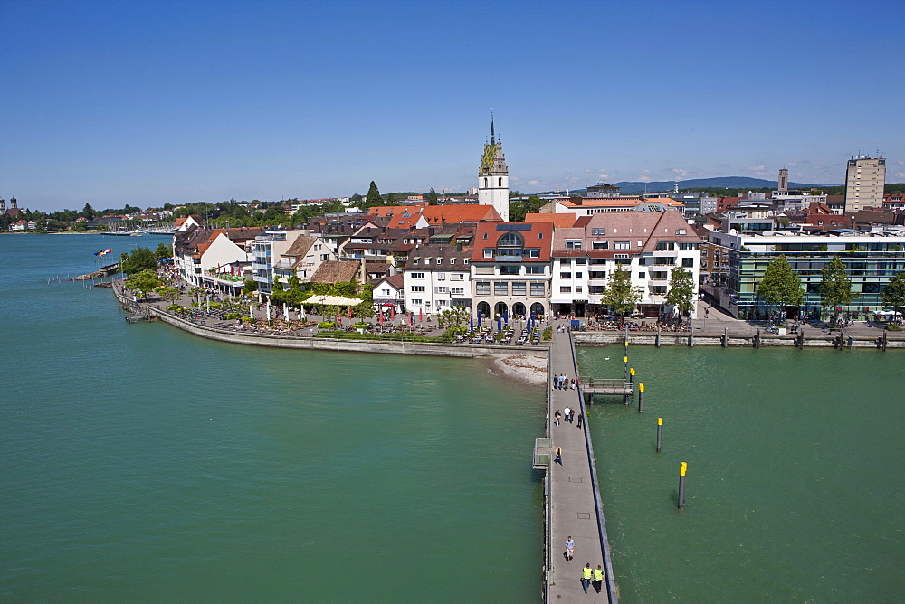 View of Friedrichshafen, Friedrichshafen on Lake Constance, Baden-Wuerttemberg, Germany, Europe