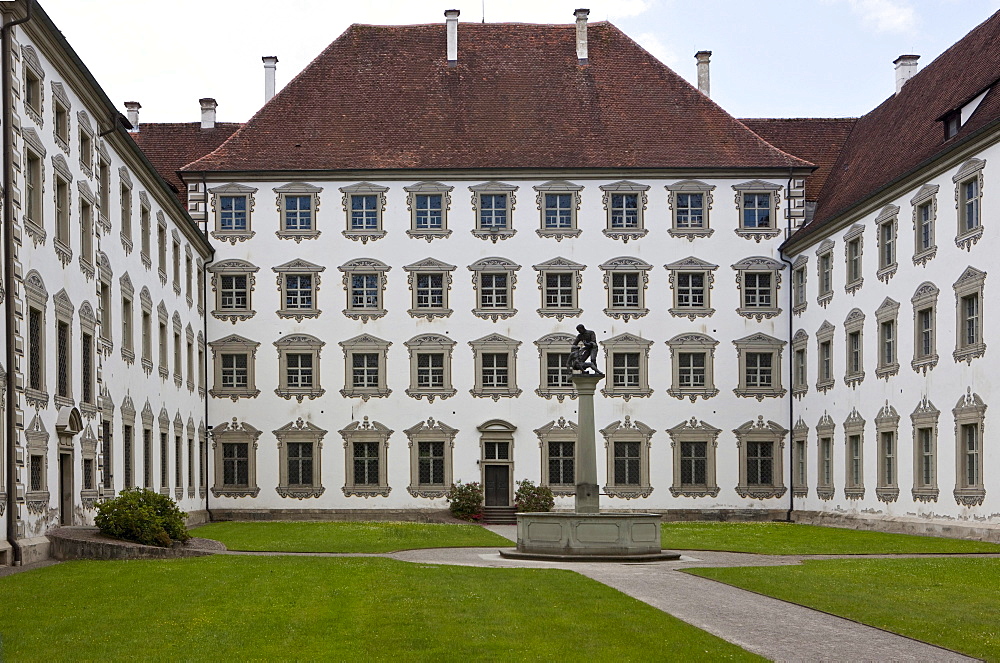 Novizengarten novices' garden of the Reichsabtei Salem abbey, monastery of the Cistercian order, southwest German Rococo, seat of the Internat Schloss Salem residential school, Linzgau, Baden-Wuerttemberg, Germany, Europe