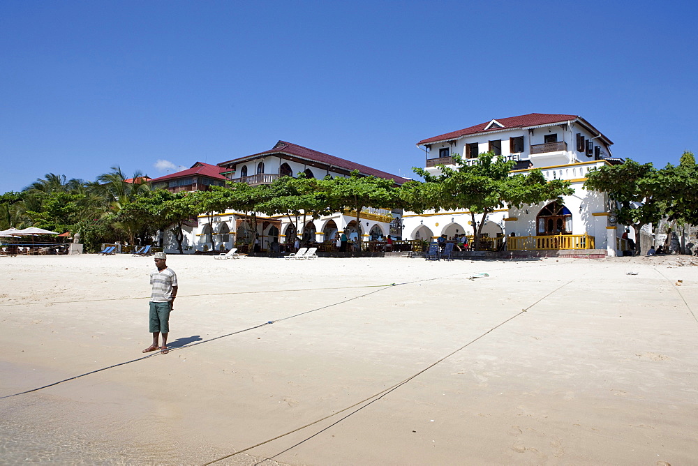 Tembo Hotel on the harbour of Stonetown, Zanzibar, Tanzania, Africa