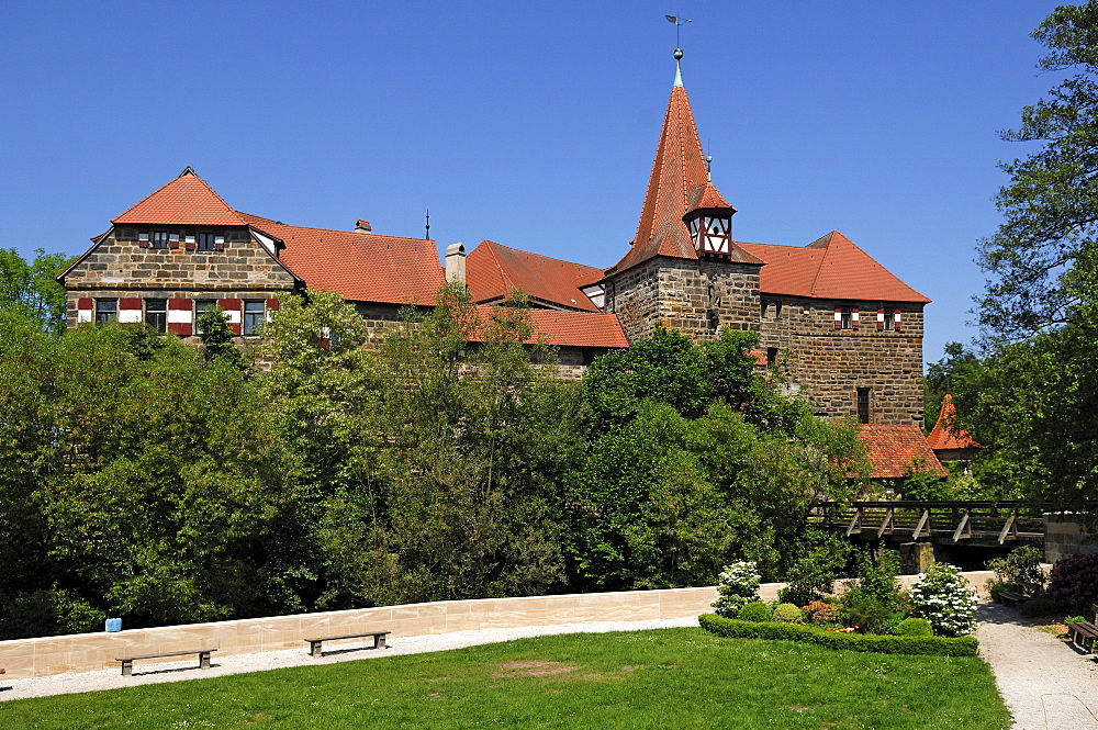 Wenzels Schloss castle, 1353, Lauf an der Pegnitz, Middle Franconia, Bavaria, Germany, Europe