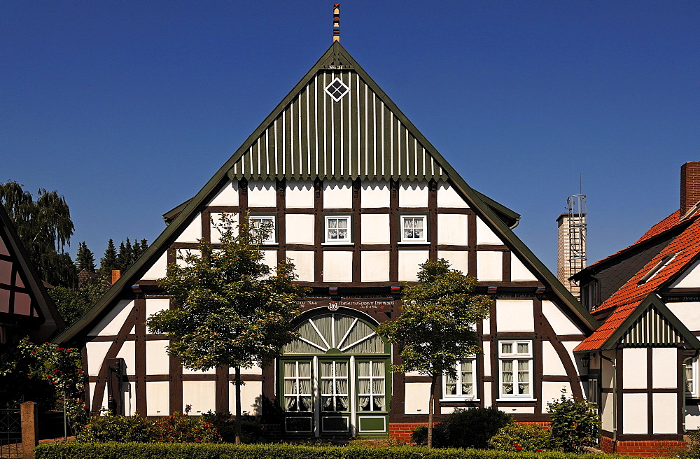 Old Lower Saxony half-timbered house, 1738, Bad Essen, Lower Saxony, Germany, Europe