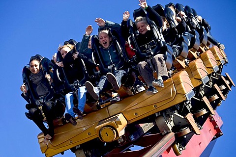 The Demon roller coaster in Tivoli, Copenhagen, Denmark