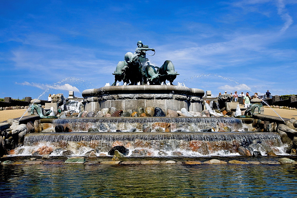 The Gefion fountain at Langelinie, Copenhagen, Denmark, Europe