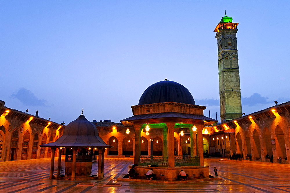 Umayyad mosque in the old town of Aleppo, Syria, Asia