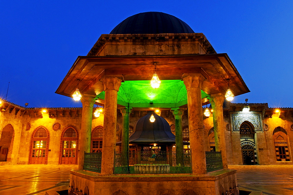 Umayyad mosque in the old town of Aleppo, Syria, Asia