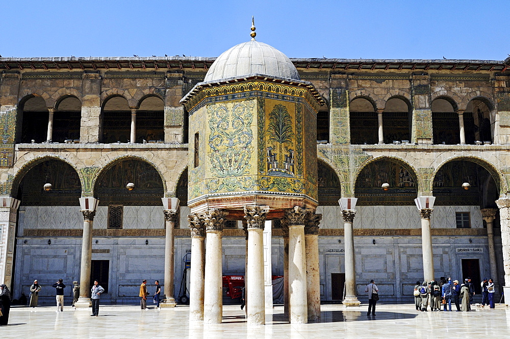 Treasure house of the Ottomans in the courtyard of the Umayyad-Mosque in Damascus, Syria, Middle East, Asia