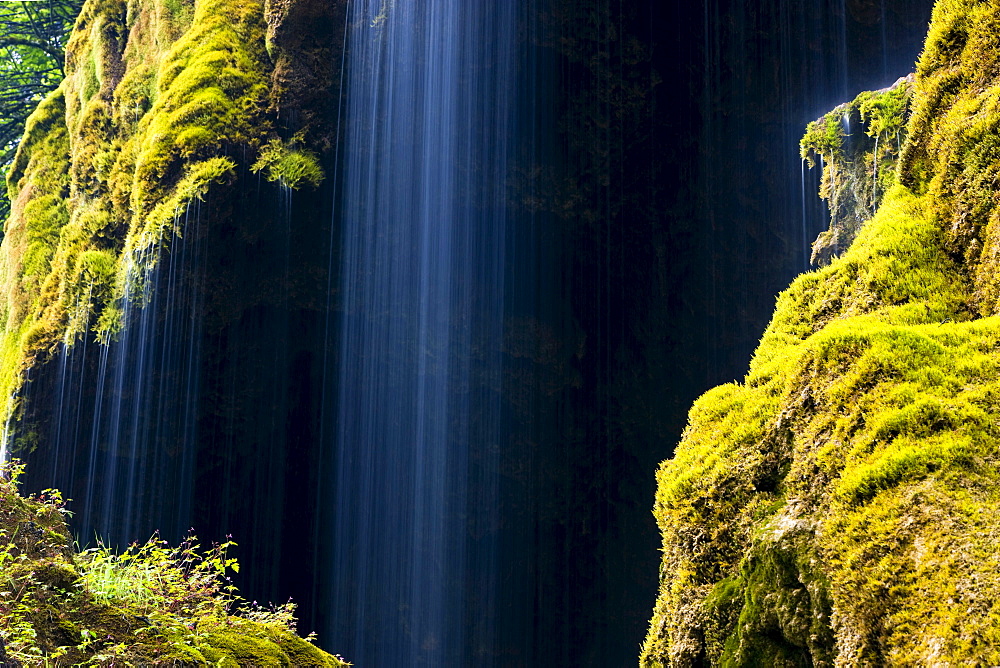 Schleierfaelle waterfalls, Ammergau, Upper Bavaria, Bavaria, Germany, Europe