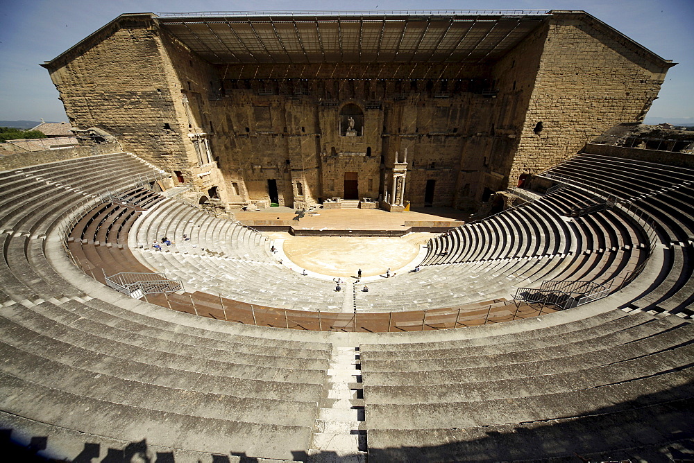 The Roman theater from the 1st century AD in Orange, Provence, France, Europe