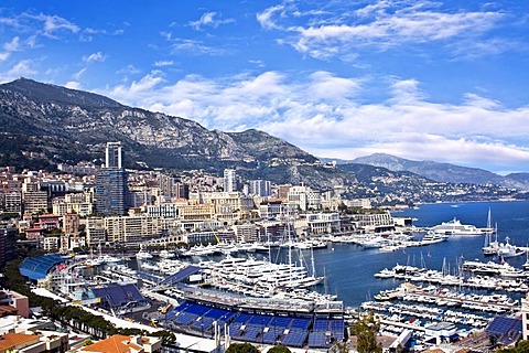 View of the Port of Hercules, La Condamine, Monte Carlo, Monaco, Europe