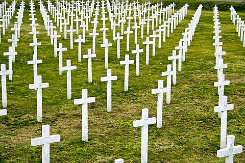 Cemetery of the Croatian soldiers killed in the defence of the city Vukovar by military attacks on the city from the JNA-supported Serbs in the Croatian War of Independence, in Vukovar, Croatia