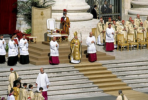 Inauguration of Pope Benedict XVI, Ratzinger, St Peters Basilica, Vatican, Rome, Latium, Italy, Europe