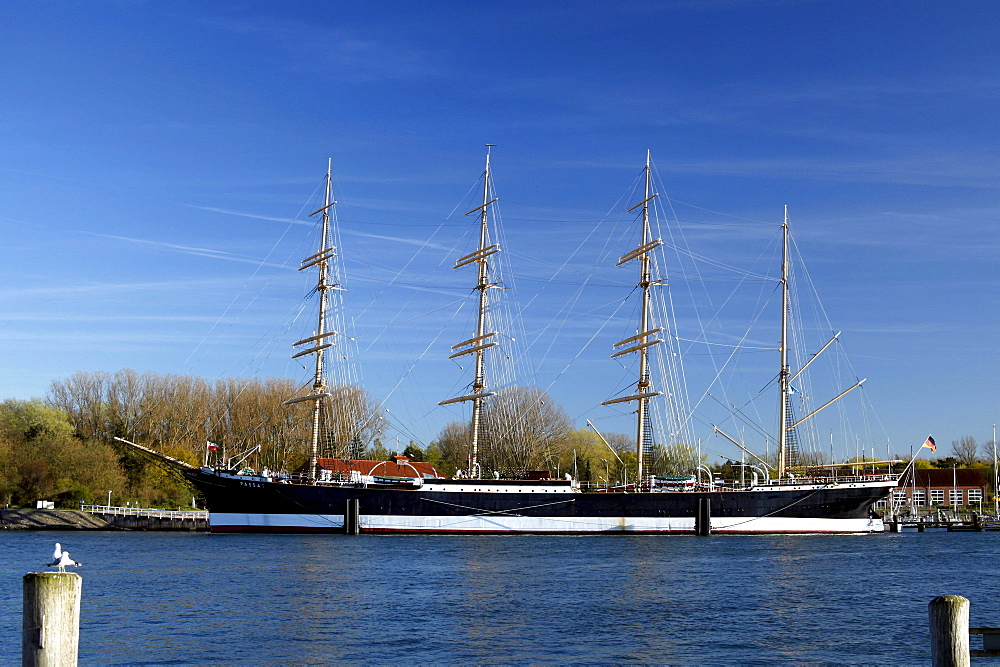 Museumsschiff museum ship Passat at the port of Travemuende, Hanseatic City of Luebeck, Holstein, Schleswig-Holstein, Germany, Europe