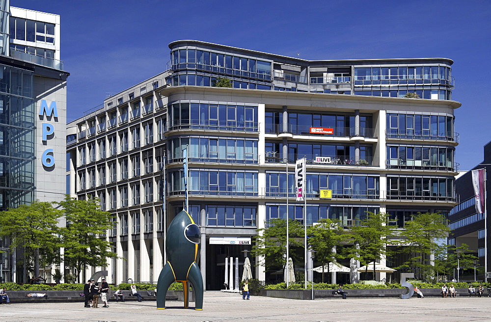 Office buildings and radio studios in the Mediapark Media Park, Cologne, Rhineland, North Rhine-Westphalia, Germany, Europe