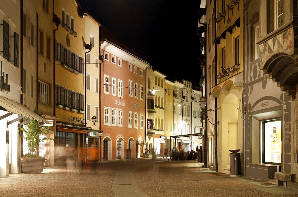 Town alley, Bruneck, Val Pusteria, Alto Adige, Italy, Europe