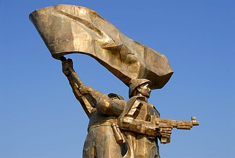 First Indochina War 1954, large bronze monument of the victory of the Viet Minh, Dien Bien Phu, Vietnam, Southeast Asia, Asia