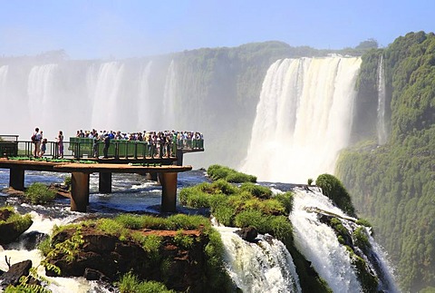 Iguacu, Iguacu Waterfalls from the Brazilian side, UNESCO World Heritage Site, Iguacu National Park, Brazil, South America