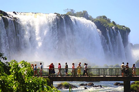 Iguacu, Iguacu Waterfalls from the Brazilian side, UNESCO World Heritage Site, Iguacu National Park, Brazil, South America