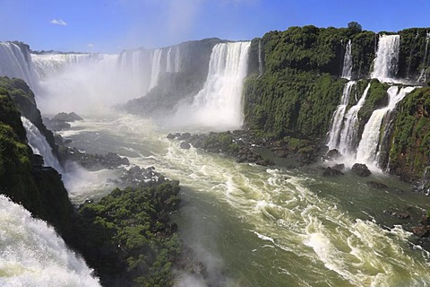 Iguacu, Iguacu Waterfalls from the Brazilian side, UNESCO World Heritage Site, Iguacu National Park, Brazil, South America