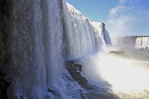 Iguacu, Iguacu Waterfalls from the Brazilian side, UNESCO World Heritage Site, Iguacu National Park, Brazil, South America