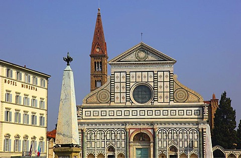 Church of Santa Maria Novella at the Piazza Santa Maria Novella, Firenze, Florence, Tuscany, Italy, Europe