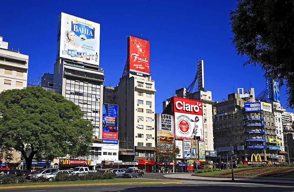 City center, Avenida 9 de Julio avenue, Buenos Aires, Argentina, South America