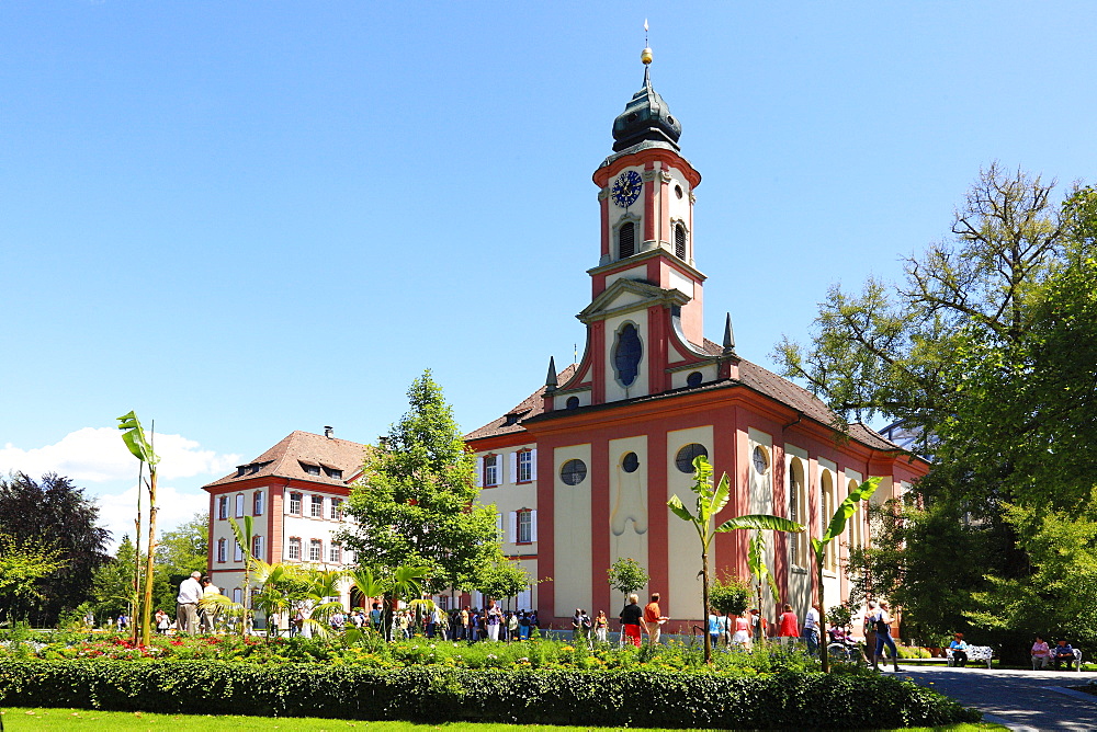 Castle Church of St. Marien on Mainau Island, Lake Constance, Konstanz district, Baden-Wuerttemberg, Germany, Europe, Europe