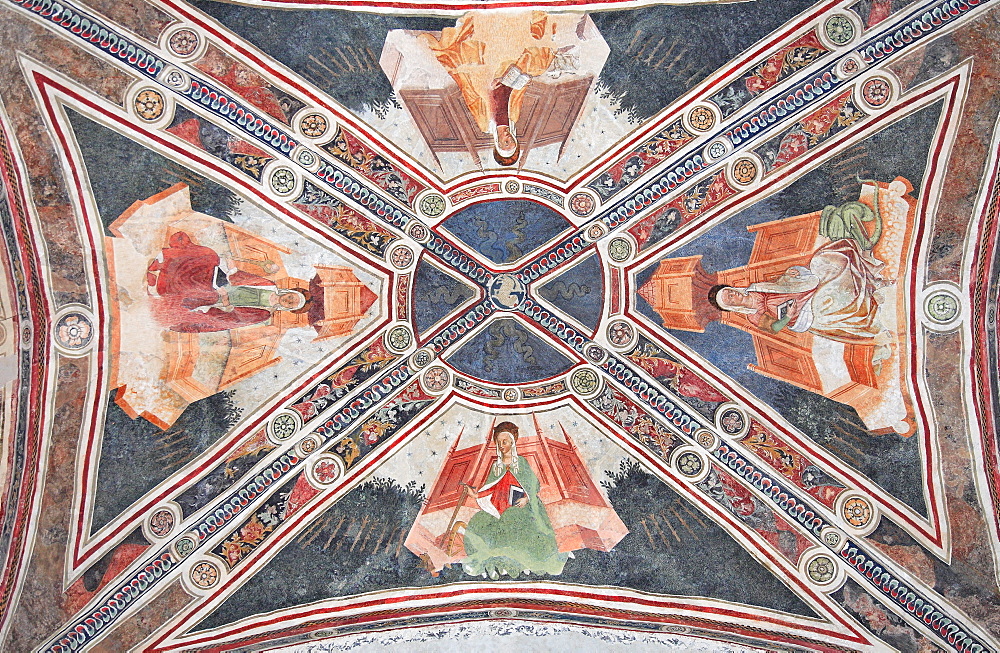 Frescoes in the church of Barolo, Piedmont, Italy, Europe
