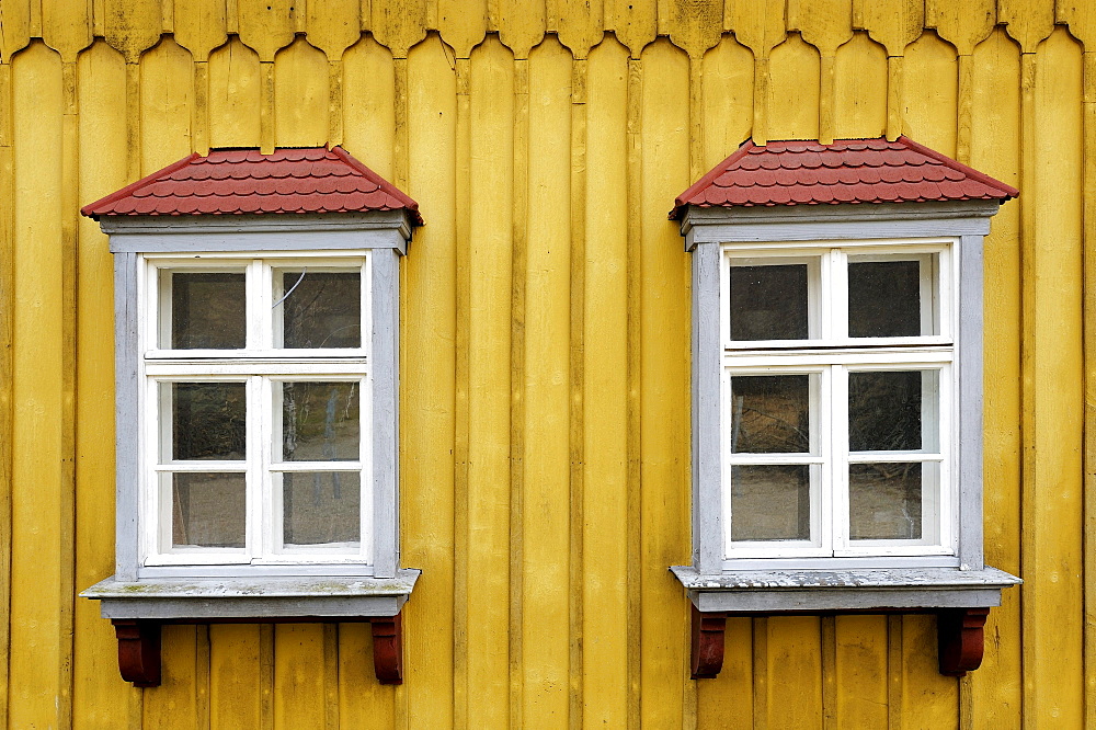 Bay window, Illerbeuren, Unterallgaeu, Bavaria, Germany, Europe