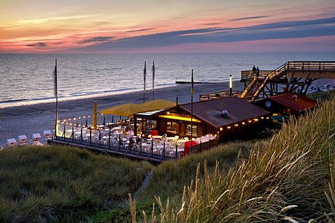 Beach bistro, Wenningstedt, Sylt, North Frisia, Schleswig-Holstein, Germany, Europe